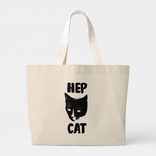 Grand Tote Bag Hep Cat Fun Tuxedo Cat Photo Slogan Art (Dos)