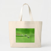 Grand Tote Bag Herbe verte avec Dew Méditation nature paisible La (Devant)