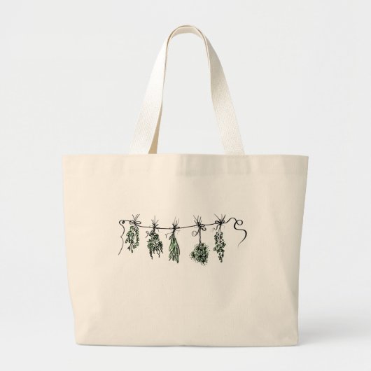 Grand Tote Bag Herbes du jardin (Devant)
