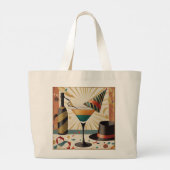 Grand Tote Bag Heure Cocktail Mi-Siècle - Nouvel An (Dos)