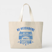 Grand Tote Bag Hi Neighbours Ont Un Cadeau Gansett Retro Style (Dos)