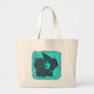 Grand Tote Bag Hibiscus Abstrait Tricolor