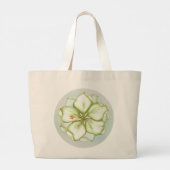 Grand Tote Bag Hibiscus & dentelle BLANC (Dos)