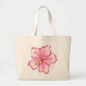 Grand Tote Bag hibiscus & dentelle PINK (Devant)