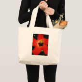 Grand Tote Bag Hibiscus rouge (Devant (produit))