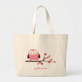 Grand Tote Bag Hibou de ressort (Devant)