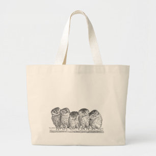 Grand Tote Bag Hiboux vintages