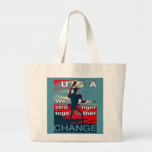 Grand Tote Bag Hillary Clinton latest campaign slogan for 2016 (Devant)