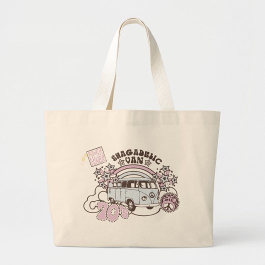 Grand Tote Bag Hippie Van des années 70 de Shagadelic rétro (Devant)