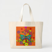 Grand Tote Bag Hippies - Hippy Flower Power - Hippies mignons - 1 (Devant)