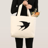 Grand Tote Bag Hirondelle à la grange (Devant (produit))
