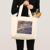 Grand Tote Bag Hiver à la grange (Devant (produit))