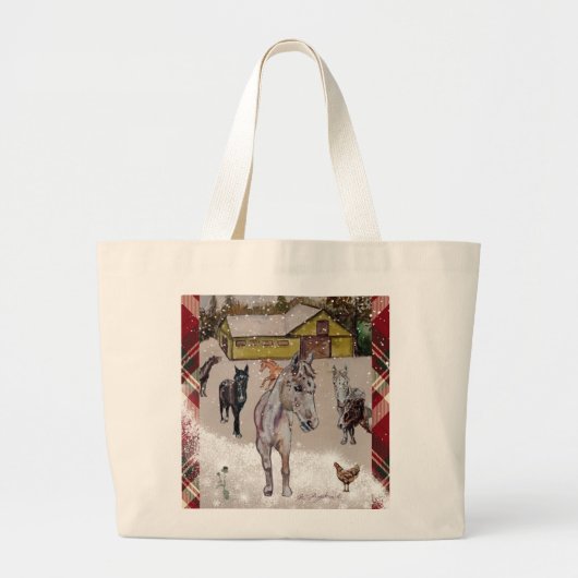 GRAND TOTE BAG HIVER AU RANG WEST HILLS (Devant)