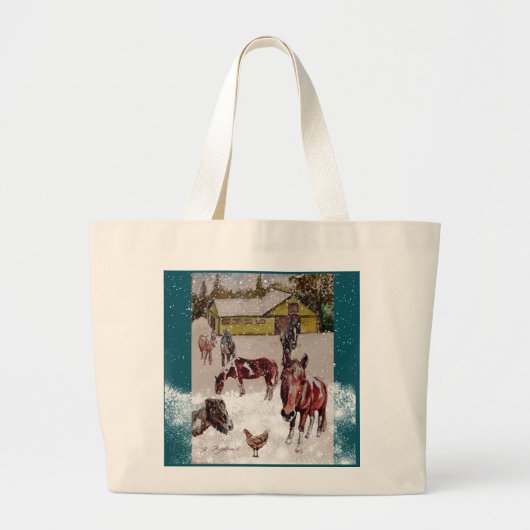 GRAND TOTE BAG HIVER AU RANG WEST HILLS (Devant)