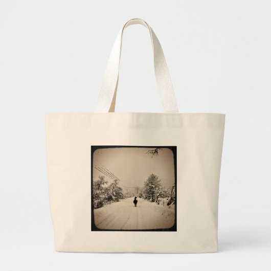 Grand Tote Bag hiver de lama (Devant)