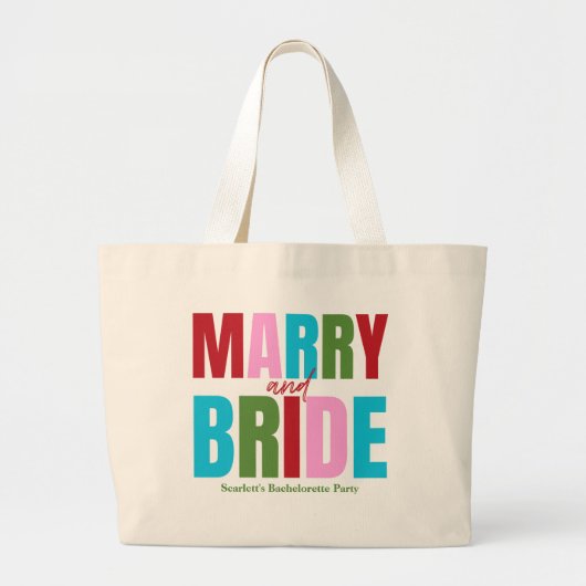 Grand Tote Bag Hiver Joyeux & Groupe de la Mariée EVJF (Devant)