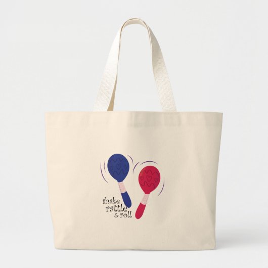 Grand Tote Bag Hochet et petit pain de secousse (Devant)
