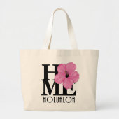 Grand Tote Bag HOME rose (Devant)