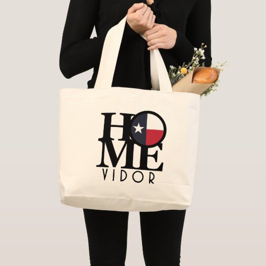 Grand Tote Bag HOME Vidor Texas (Devant (produit))