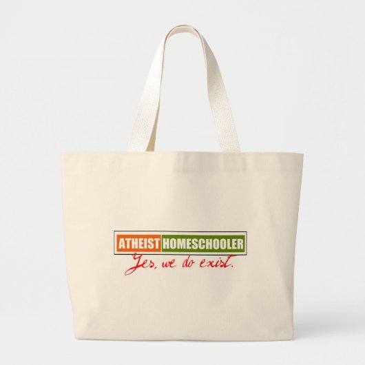 Grand Tote Bag Homeschooler athée (Devant)