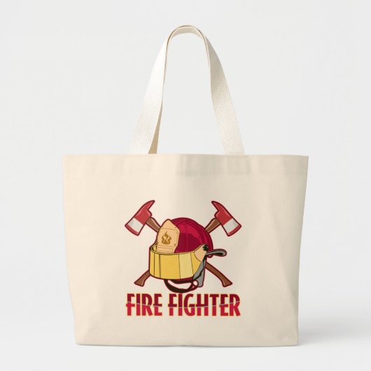 Grand Tote Bag Hommage de pompier (Devant)
