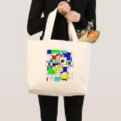 Grand Tote Bag Hommage Random Carré À Mondrian (Devant (produit))