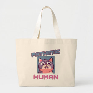 Grand Tote Bag Homme pathétique - Drôle conception de chat