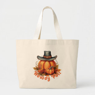 Grand Tote Bag Howdy Fall - Vibes d'automne rustiques