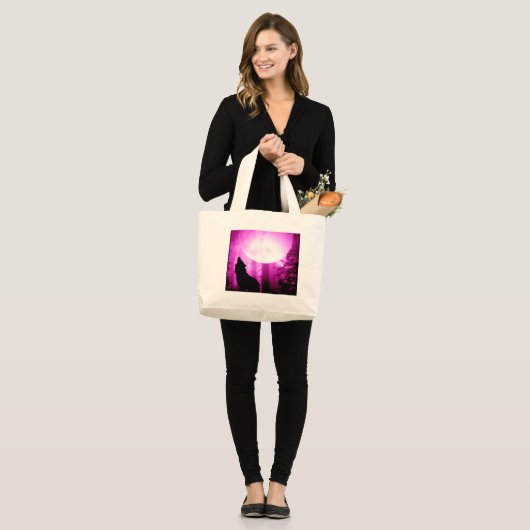 Grand Tote Bag Howling Wolf (Devant (modèle))