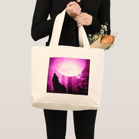 Grand Tote Bag Howling Wolf (Devant (produit))