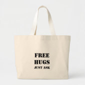 Grand Tote Bag HUGS GRATUITS Posez simplement la question (Devant)