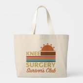 Grand Tote Bag Humour de récupération de chirurgie du genou (Dos)
