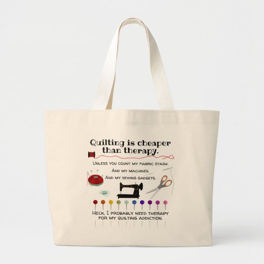 Grand Tote Bag Humour de revêtement (Devant)