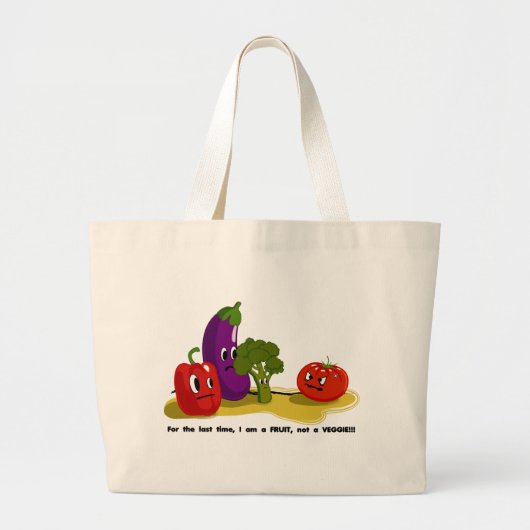 Grand Tote Bag Humour de tomate (Devant)