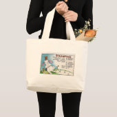 Grand Tote Bag Humour de vacances vintage Rabbit (Devant (produit))