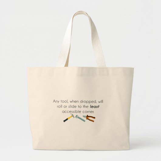 Grand Tote Bag Humour d'ingénierie (Devant)