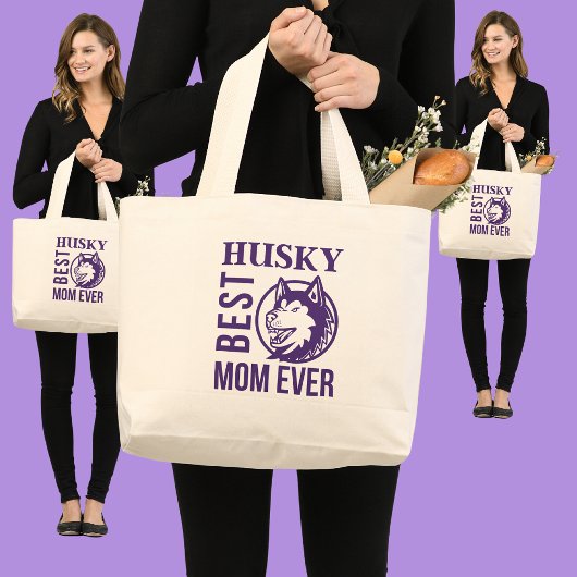 Grand Tote Bag Husky Maman, Chien Maman, Husky Gift