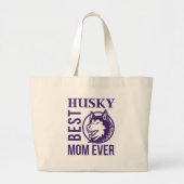 Grand Tote Bag Husky Maman, Chien Maman, Husky Gift (Devant)