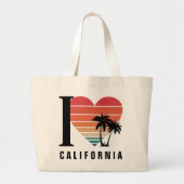 Grand Tote Bag I ♥ California Retro (Devant)