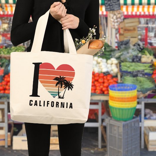 Grand Tote Bag I ♥ California Retro
