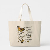 Grand Tote Bag I Can Do All Things Through Christ Butterfly (Dos)