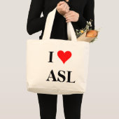 Grand Tote Bag I (coeur) ASL (Devant (produit))