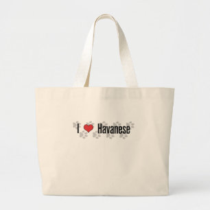 Grand Tote Bag I (coeur) Havanese