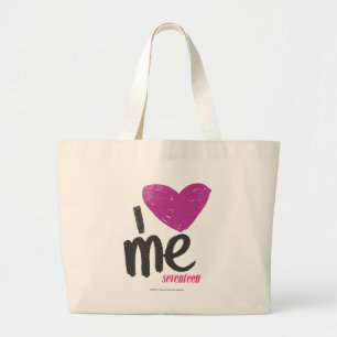Grand Tote Bag I coeur je pourpre
