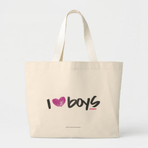 Grand Tote Bag I garçons de coeur pourpres