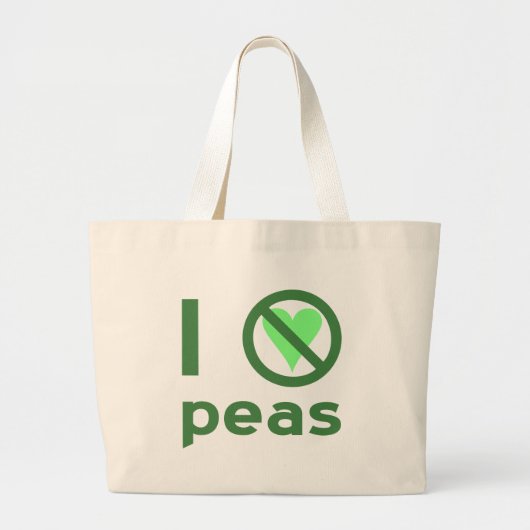 Grand Tote Bag I Hate Peas (Devant)