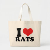 Grand Tote Bag I Heart Rats Basic (Devant)