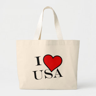 Grand Tote Bag I Heart USA bk jtcnt