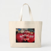 Grand Tote Bag "I Know What I Love" - Design à thème Apple (Devant)