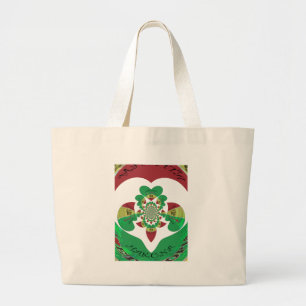 Grand Tote Bag I Love Ethiopia - Heartfeel Rasta Art